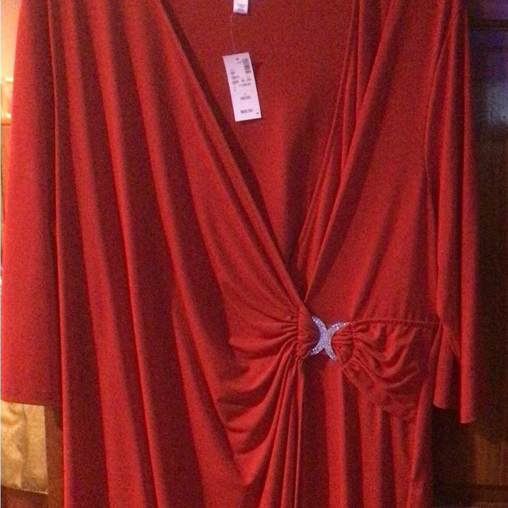 Avenue red dress with rhinestone belt size 26/28 plus size